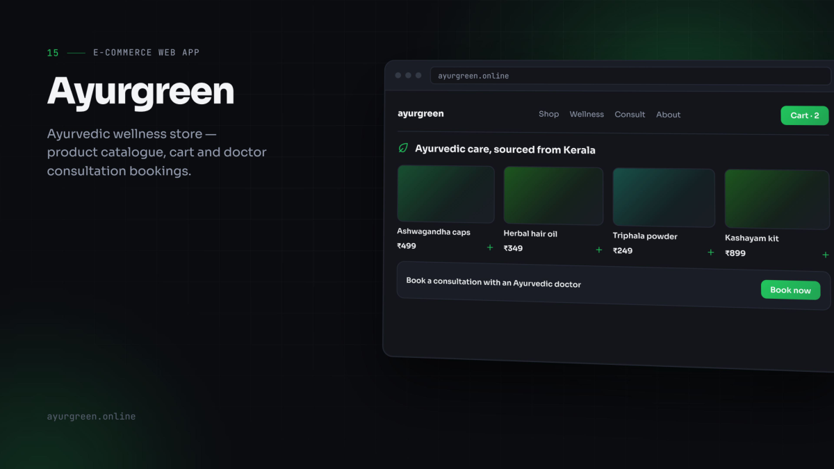 Ayurgreen &mdash; E-commerce web app