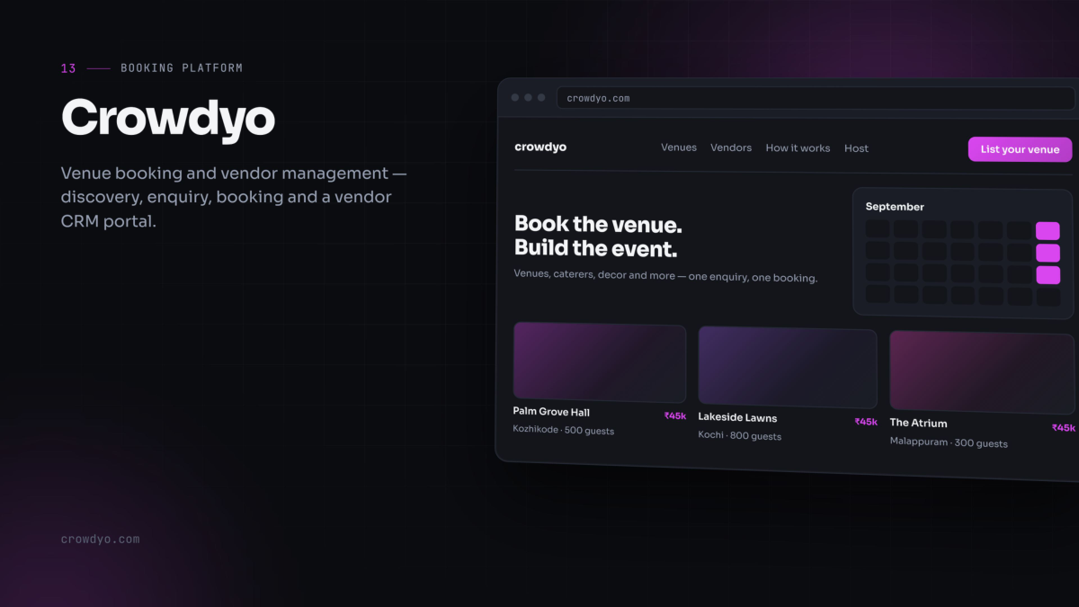 Crowdyo &mdash; Booking platform