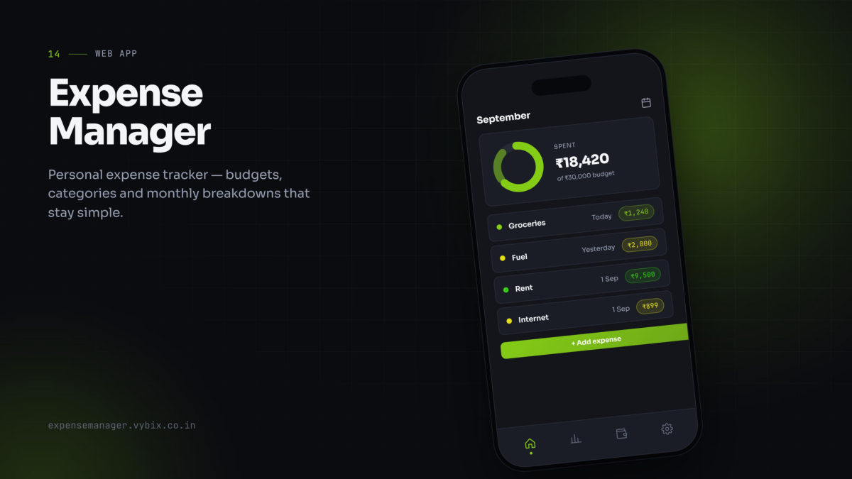 Expense Manager &mdash; Web app