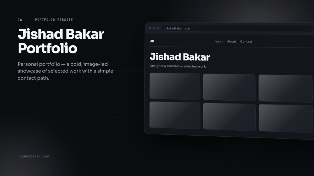 Jishad Bakar Portfolio &mdash; Portfolio website